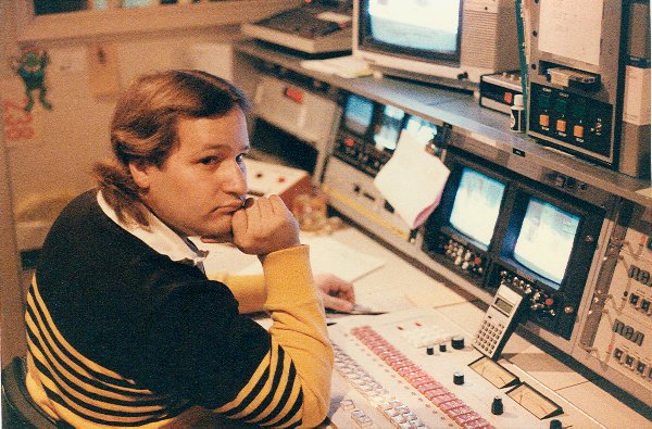 Steve at KFCB-TV, Concord CA, 1987